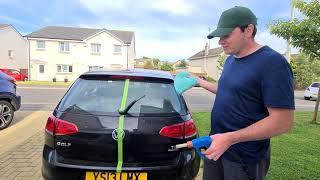 Steam cleaning a dirty car