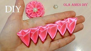 Их Хочется Съесть НЕЖНЫЕ ЦВЕТЫ из ЛЕНТ Канзаши DIY Ribbon Flowers Flores de Fita Ola ameS DIY