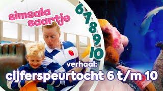 CIJFERSPEURTOCHT 6 tm 10 ️  SIMSALA SAARTJE   Educatieve kleutertelevisie  Schrijfvolgorde