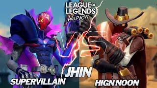 Supervillain Jhin vs High Noon Jhin  Skins Comparison  Wild Rift