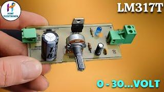 LM317 AYARLI GÜÇ KAYNAĞI NASIL YAPILIR  VOLTAJ AYARLI GÜÇ KAYNAĞI DEVRESİ #lm317 #powersupply #diy