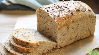 Bánh mì ngũ cốc với bột nguyên cám tốt cho sức khỏe  Healthy whole wheat multigrain bread