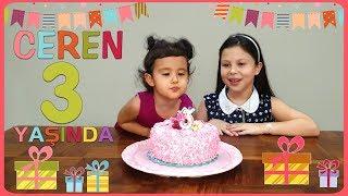 CEREN artık 3 yaşında Cerens 3. Birthday Family Party  Pretend Play Video for Kids & Babies