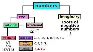 What are the Types of Numbers? Real vs. Imaginary Rational vs. Irrational