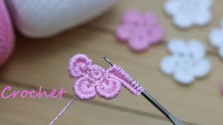 Вязание ЦВЕТКА крючком ЛЕГКО ПРОСТО И БЫСТРО  Цветы мастер-класс Beautiful Flower Crochet Pattern