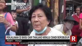 PERJALANAN 32 BIKSU DARI THAILAND MENUJU CANDI BUROBUDUR  REDAKSI PAGI 140523