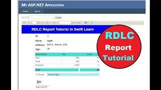 RDLC report in asp.net c# 1. How to create RDLC Report in c# with sql step by step. swift learn