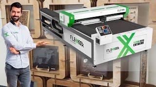 CO2 laser cutter HYPER8X4 is perfect for large projects cutting thick wood and acrylic│FlexMax Laser