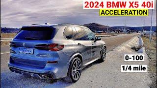 2024 BMW X5 40i acceleration 0-100 14 mile & flexibility  G05 LCI  xDrive  GPS results