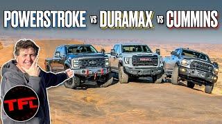 Ford vs. GM vs. Ram Only One of These New HD Diesel Trucks Is the BEST Off-Road...But Which One?