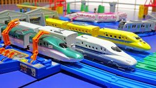 Lets run the Shinkansen  Doctor Yellow has come to the Plarail maintenance factory