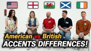 American VS British England Wales Scotland Ireland English Accents Differences