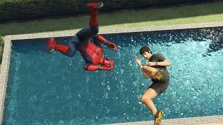 GTA 5 Water Ragdolls  SPIDERMAN JumpsFails ep.16 Euphoria physics  Funny Moments