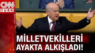 Devlet Bahçeli kürsüde Nihal Atsızın Türkleri̇n Türküsü şiirini okudu