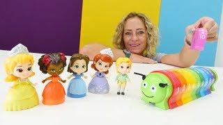 Lehrreiches Kinder Video auf Deutsch. Zahlen Lernen und kneten aus PlayDoh mit den Prinzessinnen