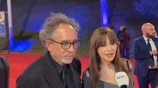 Festival Roma la coppia Tim Burton-Bellucci superstar sul red carpet