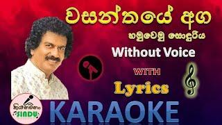 වසන්තයේ අග  Wasanthaye Aga Karaoke  Without Voice