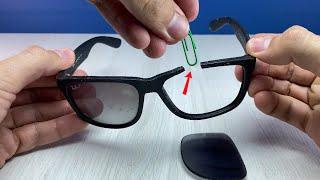 Place a clip on broken glasses and be amazed at the results.