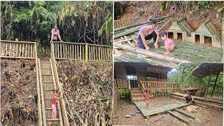 Full video building bamboo buildings and barns - single mother