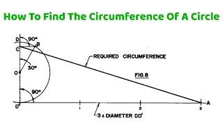 HOW TO FIND THE CIRCUMFERENCE OF A CIRCLE USING GRAPHICAL METHOD  Engineering drawing