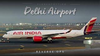 Delhi Airport Plane Spotting  Reverse Ops  Arrivals and Departures  B777  B747  Runway 11LR