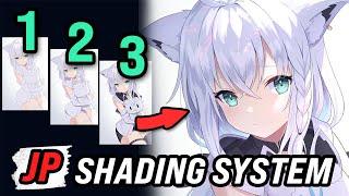 How to Shade Like Japanese Artists - The 123 Shadow system【TUTORIAL】