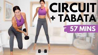 Total Body Workout 57 Mins - Circuit + Tabata Workout with a Single Heavy Weight