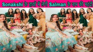 Salman Khan and Sonakshi Sinha mehndi ceremony 2nd day  Sonakshi Sinha bride look