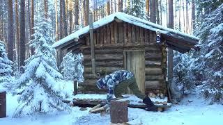 木屋独居（6）：大雪纷飞的夜晚，一个人在火炉旁听着篝火声入睡