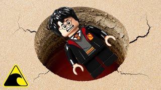 Lego Harry Potter Falls into Sinkhole - Lego Tsunami Dam Breach Experiment