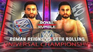 WR3D 2K22 Roman Reigns Vs Seth Rollins Universal Championship. Royal Rumble 2022 Fantasy Booking