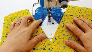 خياطة ارق واروع موديل صدر سبعة بالدانتيل - Sew a blouse with lace