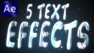 5 MUST TRY Text Effects in After Effects TUTORIAL