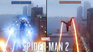 Peter Parker Vs Miles Morales  Marvel Spider Man 2  Comparison