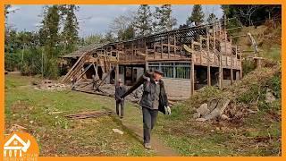 Renovating and Transforming Old Abandoned Wooden House in the Forest  Build a new life