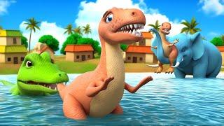 Brave Dinosaur Rescue Adventure Story  Animals Rescue Videos  JOJO TV English Stories