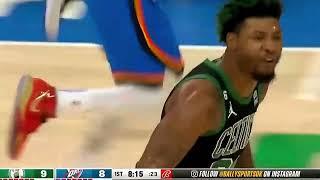 Marcus Smart follow-up dunk over Dort Boston Vs OKC Jan.3 2022 - 2023 Season