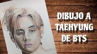 DIBUJO Y PINTO A TAEHYUNG V DE BTS  How To Draw Kpop