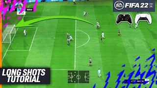 FIFA 22 LONG SHOTS TUTORIAL - THE SECRETS TO SCORE GOALS FROM LONG SHOTS in FIFA 22 - TIPS & TRICKS