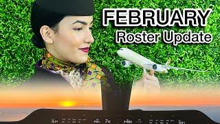 Etihad Cabin Crew February Roster Update ️