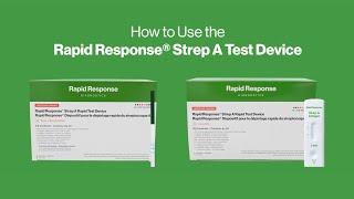 How to Use the Rapid Response Strep A Test Device