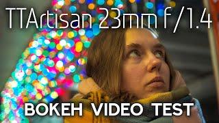 TTArtisan 23mm f1.4  Bokeh video test