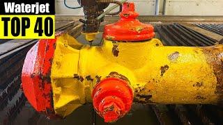 Top 40 Best Waterjet Moments  Satisfying Cutting Compilation