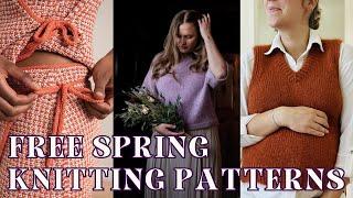 FREE Knitting Patterns For Spring 2024 - The BEST layering pieces + stylish & practical accessories