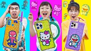 Hà Sam Cuộc Thi Làm Ốp Lưng Điện Thoại Doraemon  Ốp Hello Kitty Và Ốp Người Nhện Bằng Bút Vẽ 3D