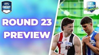 Round 23 Preview  AFL Fantasy 2024