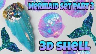 ‍️ MERMAID SHELL  Gel polish nail art design  Mermaid set part 3