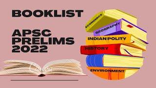 Booklist for APSC prelims 2022