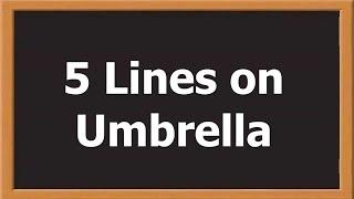 Umbrella 5 Lines Essay in English  Essay Writing