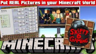 How to put REAL Pictures in your Minecraft world 🟢  Bedrock  Java Tutorial 🟡